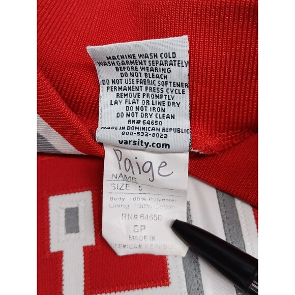 Vtg Varsity Spirit Cheerleader Pullover Jacket HHS White Red SMALL - Picture 7 of 7